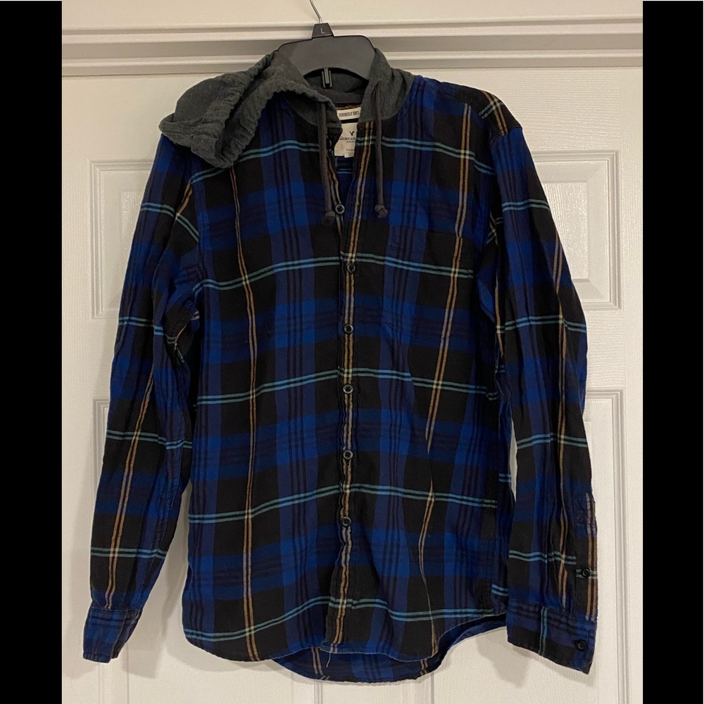 American eagle flannel hoodie, very soft.
